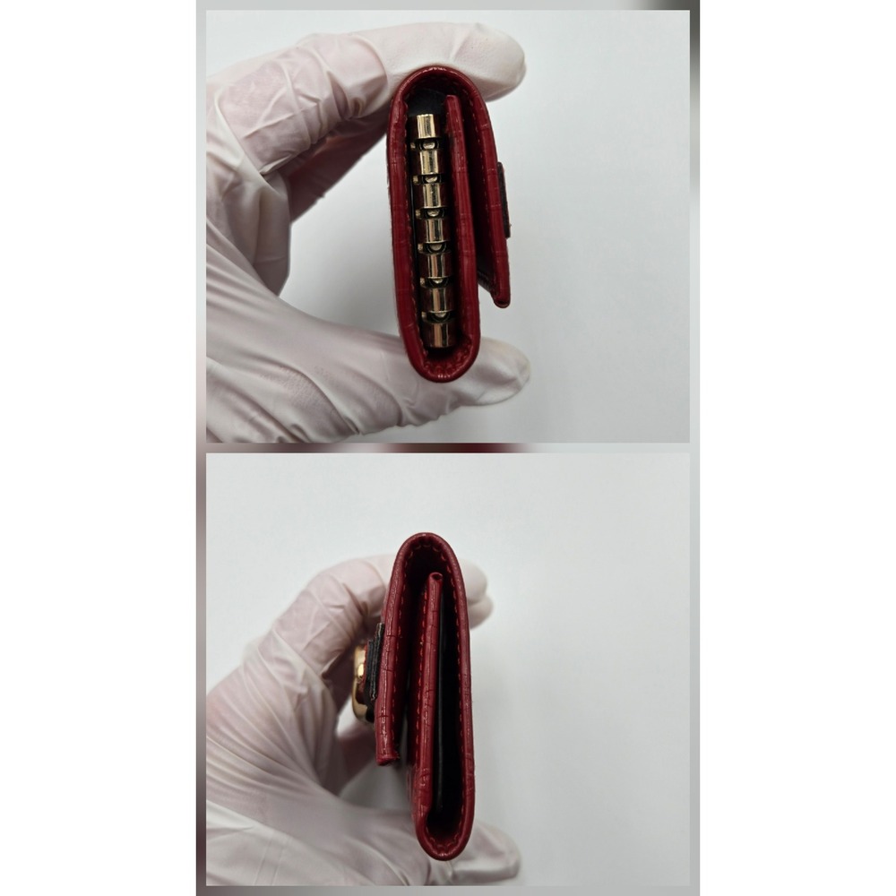 Gucci Red Guccissima Patent Leather 6 Key Case Holder Buckle - Picture 7 of 10